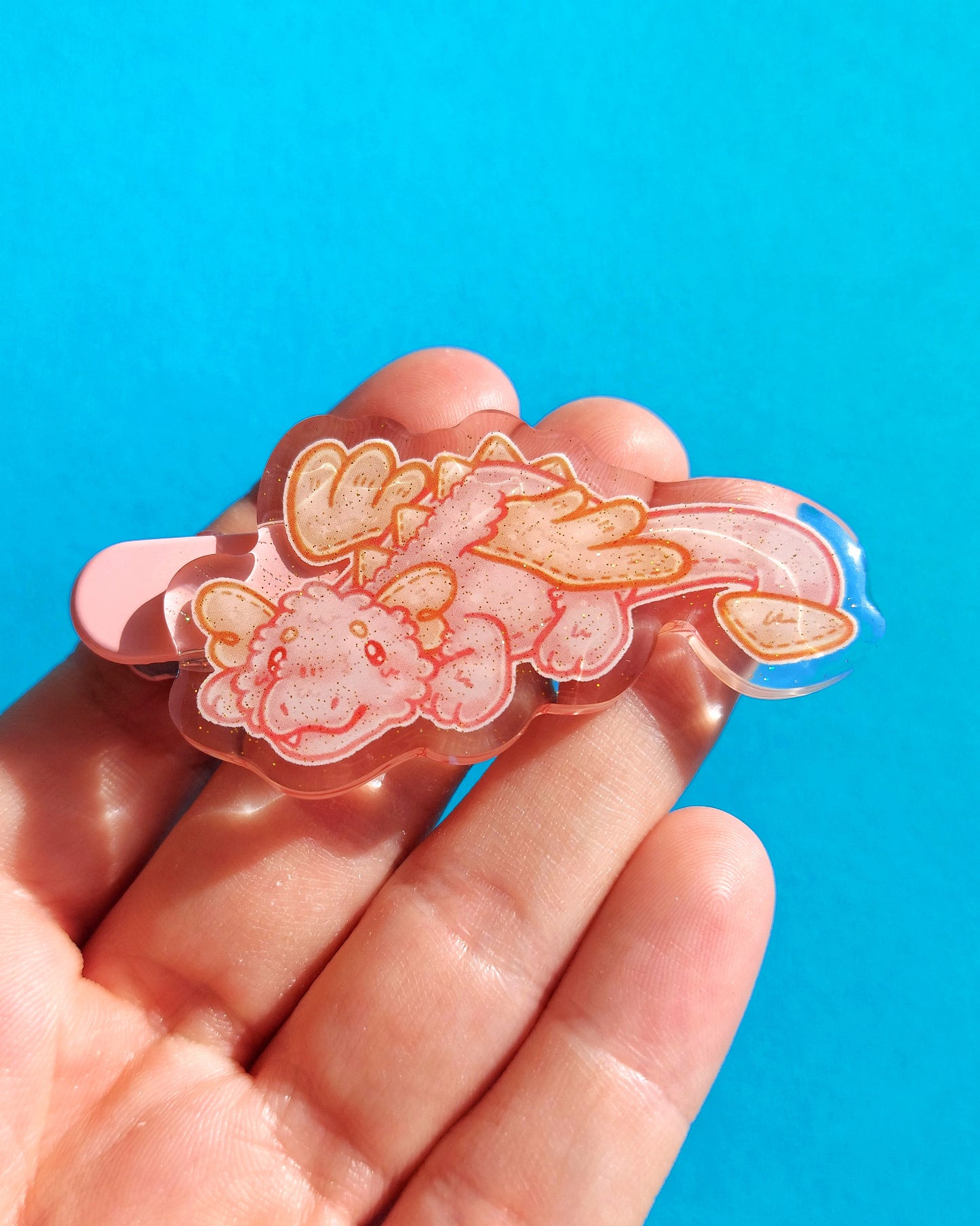 Dragon Plushie Acrylic Hair Clips