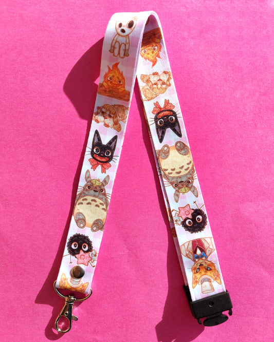 Pink Ghibli Breakaway Lanyard