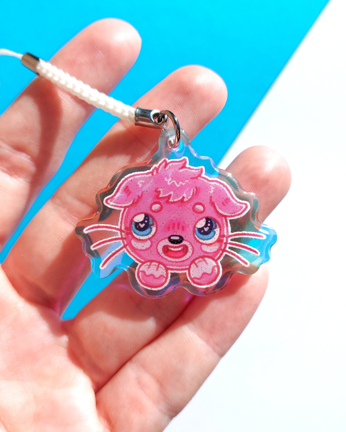 Moshi Monster Rainbow Glitter Epoxy Acrylic Charms