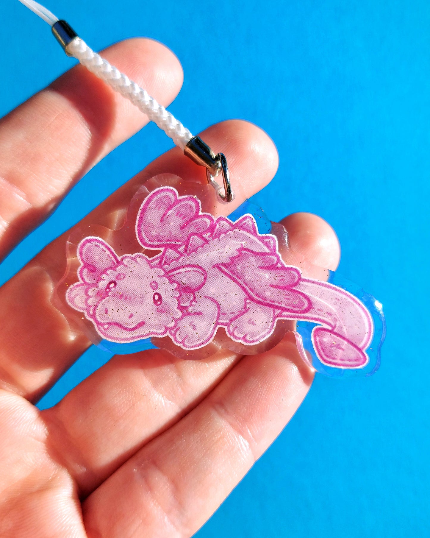 Dragon Clear Glitter Epoxy Acrylic Phone Charms