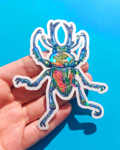 Beetle Sparkly Vinyl Stickers