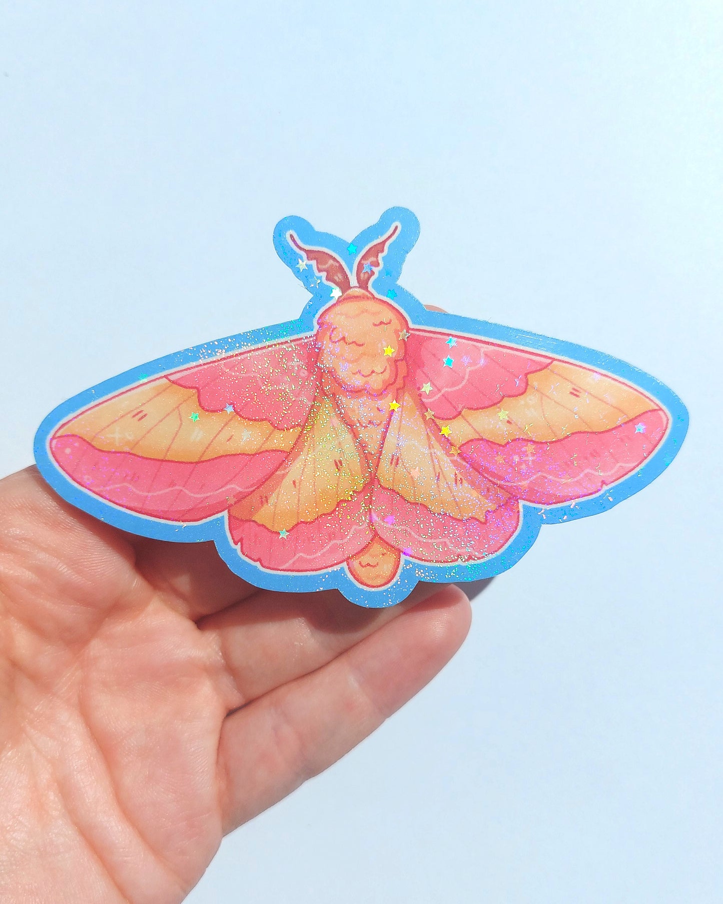 Moth Sparkly Vinyl Stickers