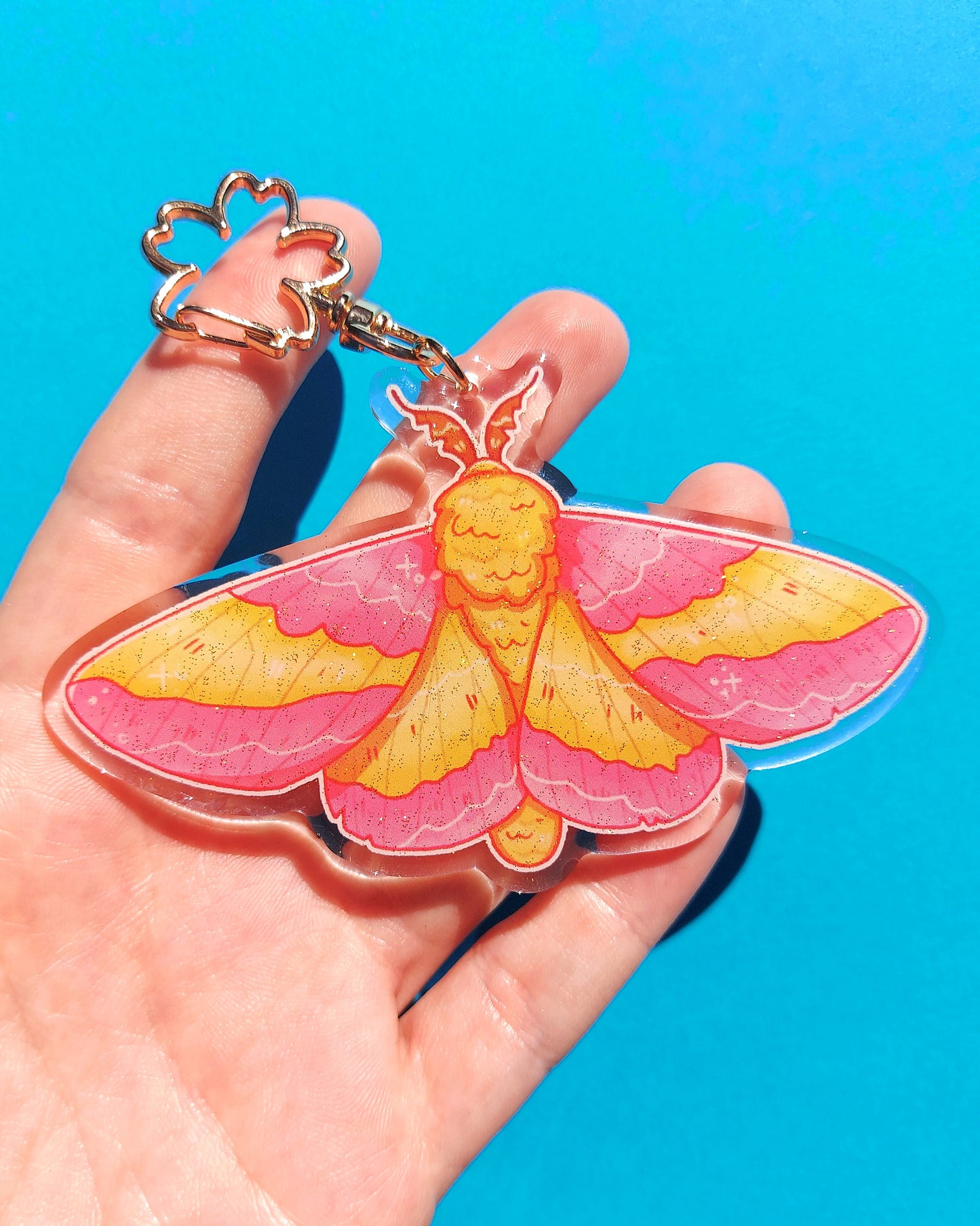 Moth Glitter Epoxy Charms