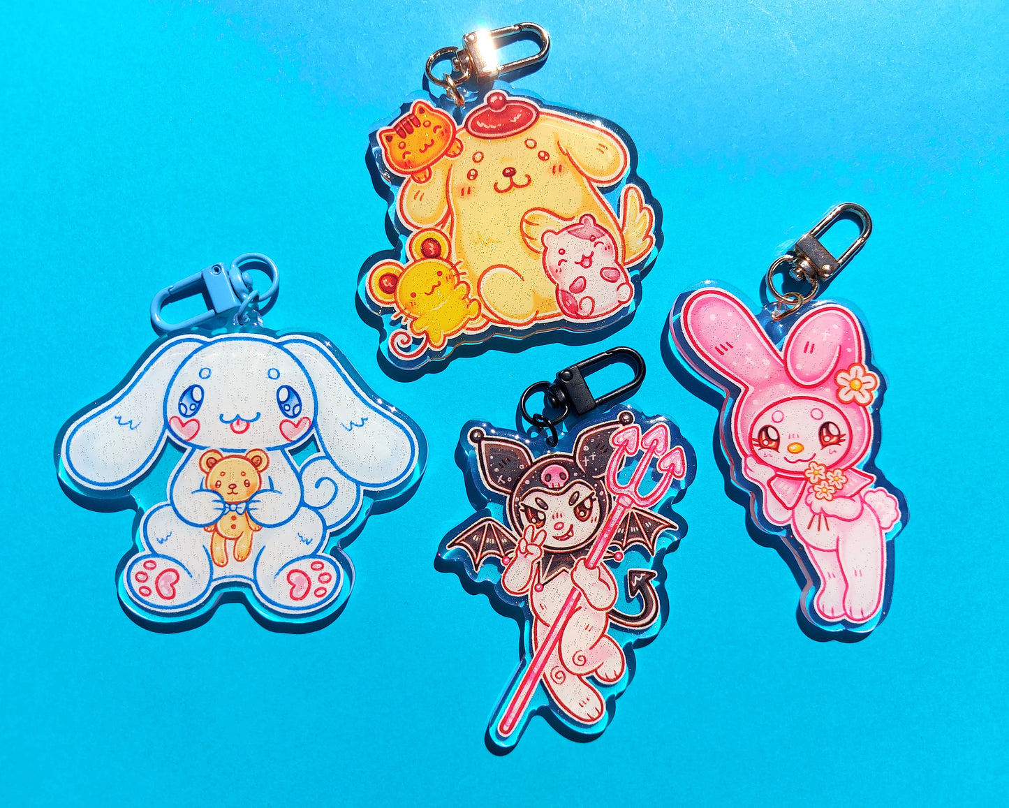 Sanrio Glitter Epoxy Acrylic Charms