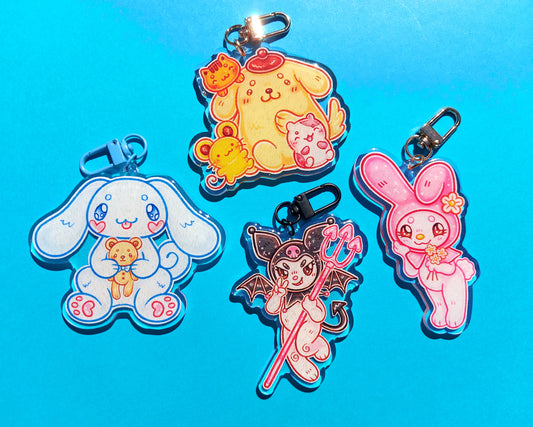 Sanrio Glitter Epoxy Acrylic Charms