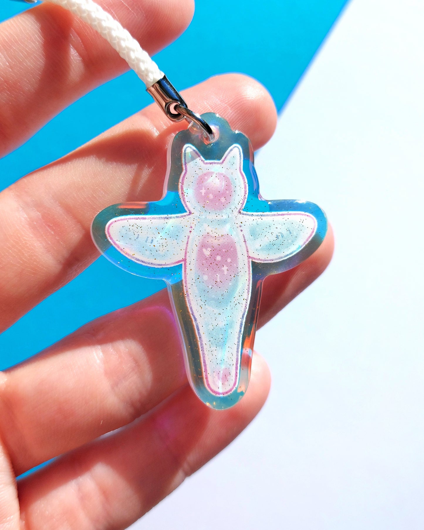 Sea Creature Rainbow Glitter Epoxy Acrylic Phone Charms