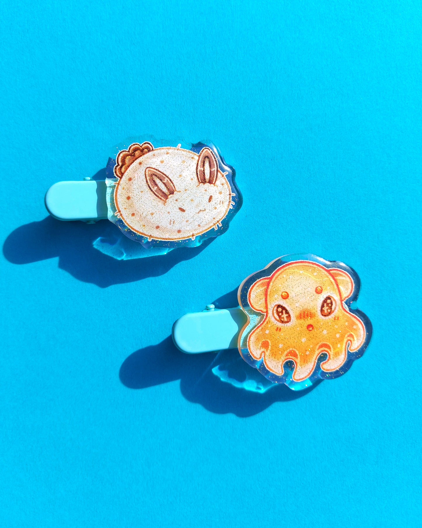 Small Sea Creature Acrylic Hair Clips