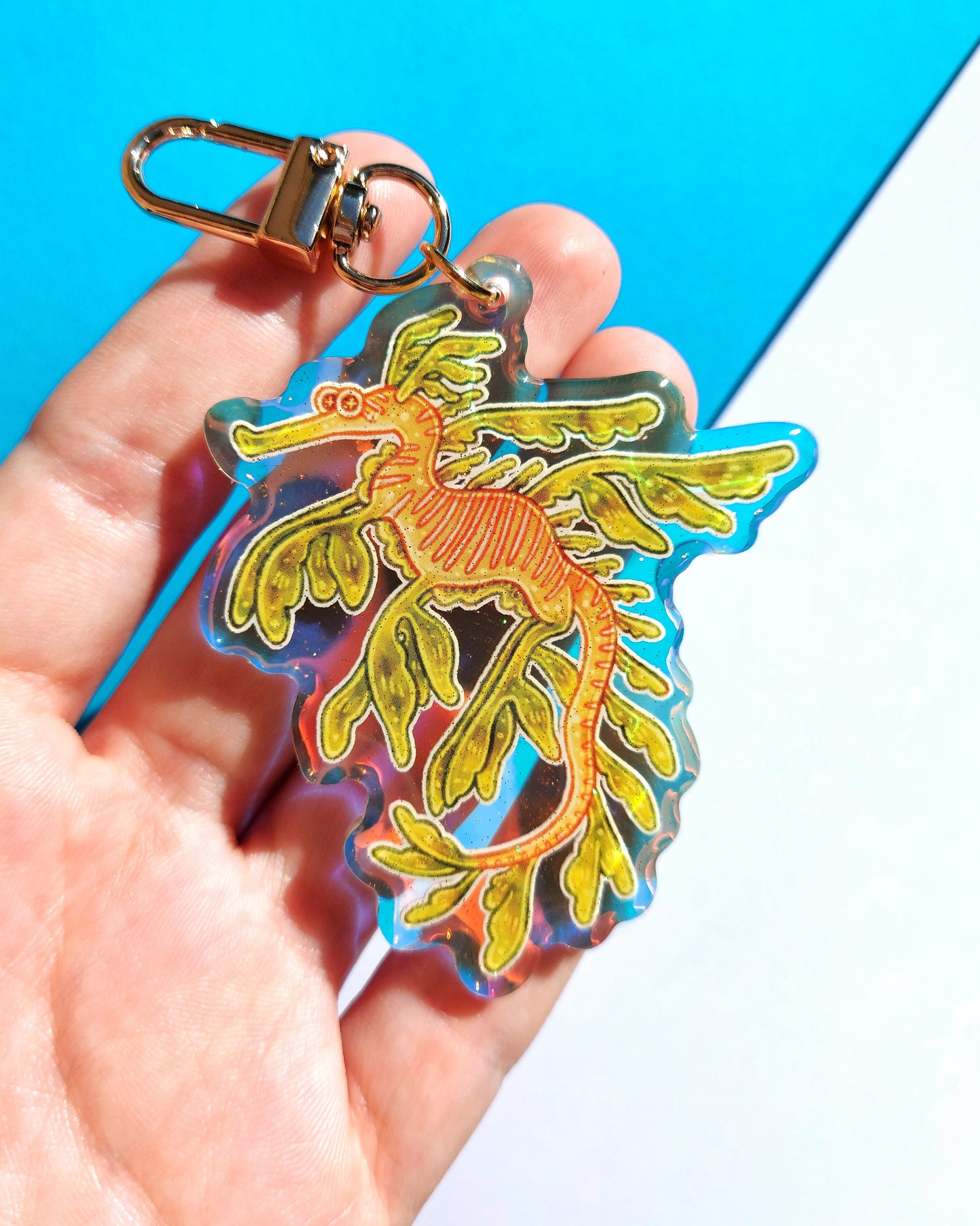 Sea Creature Rainbow Glitter Epoxy Acrylic Charms