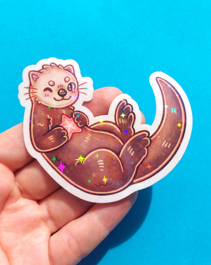 Sea Creature Sparkly Vinyl Stickers