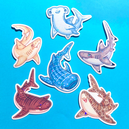 Shark Sparkly Vinyl Stickers