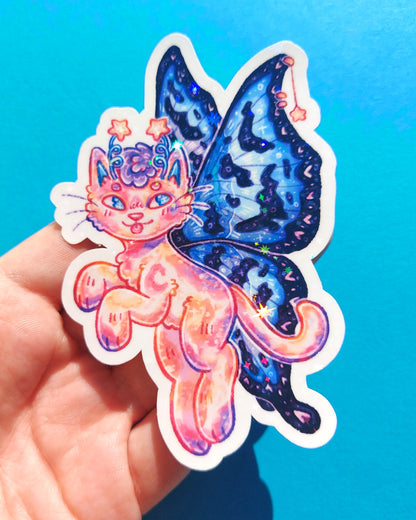 Faerie Cat Sparkly Stickers