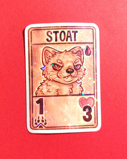 Inscryption Stoat Card Sparkly Vinyl Sticker