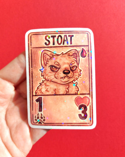 Inscryption Stoat Card Sparkly Vinyl Sticker