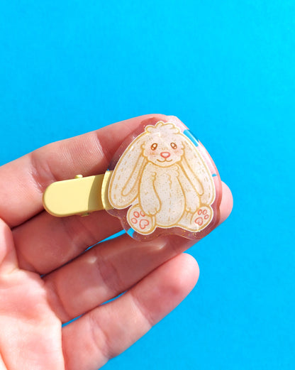 Bunny Plushie Acrylic Hair Clips