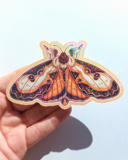 Moth Sparkly Vinyl Stickers