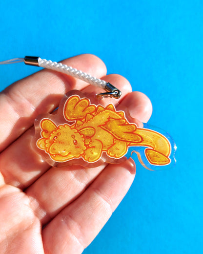 Dragon Clear Glitter Epoxy Acrylic Phone Charms
